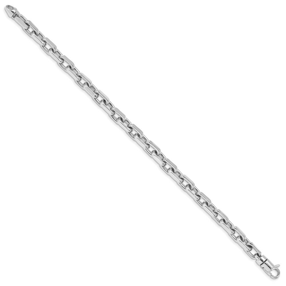 14K White Gold 6.2mm Polished Fancy Link Bracelet  Length 8.5'' inches