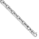 Load image into Gallery viewer, 14K White Gold 6.2mm Polished Fancy Link Bracelet  Length 8.5'' inches
