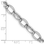 Load image into Gallery viewer, 14K White Gold 6.6mm Polished Fancy Link Chain Necklace  Length 18'' inches
