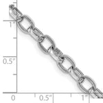 Load image into Gallery viewer, 14K White Gold 5mm Polished &amp; Ridged Link Necklace  Length 18'' inches
