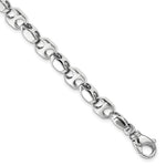 Load image into Gallery viewer, 14K White Gold 6.75mm Fancy Link Bracelet  Length 8.25'' inches
