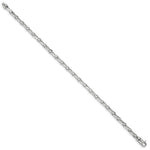 Load image into Gallery viewer, 14K White Gold 3.5mm Fancy Link Chain Bracelet  Length 7.25'' inches
