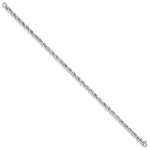 Load image into Gallery viewer, 14K White Gold 3mm Fancy Link Chain Bracelet  Length 7.25'' inches
