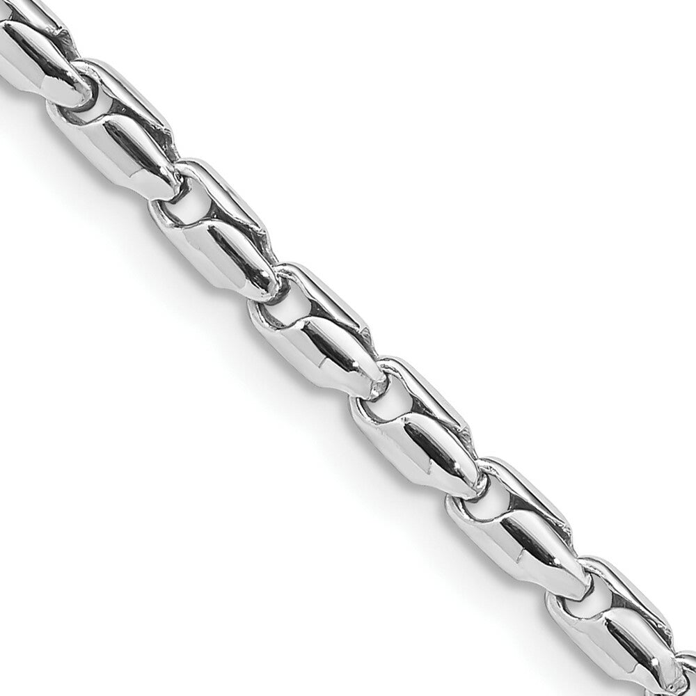 14K White Gold 3mm Fancy Link Chain Bracelet  Length 8.25'' inches