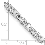 Load image into Gallery viewer, 14K White Gold 4.5mm Fancy Link Chain Bracelet  Length 8'' inches
