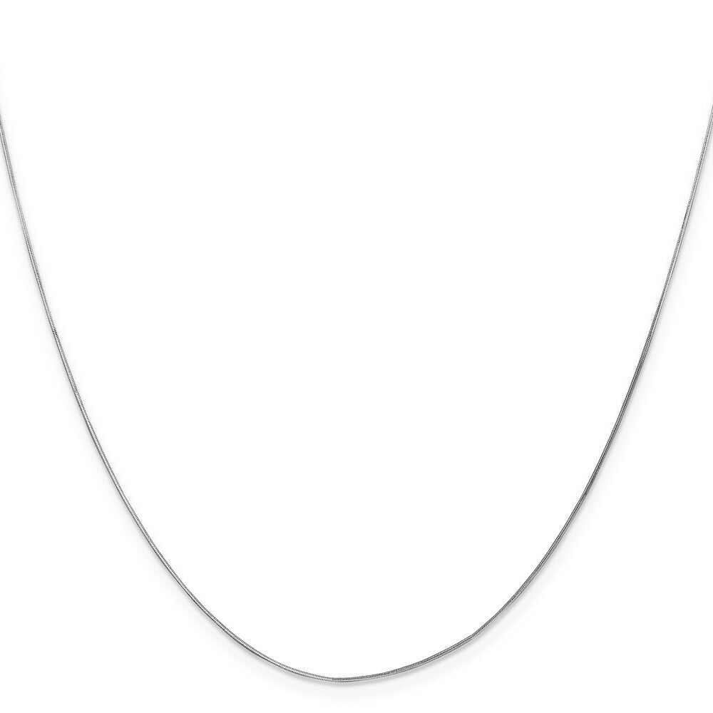 14K White Gold .70mm Octagonal Snake Chain Necklace  Length 16'' inches