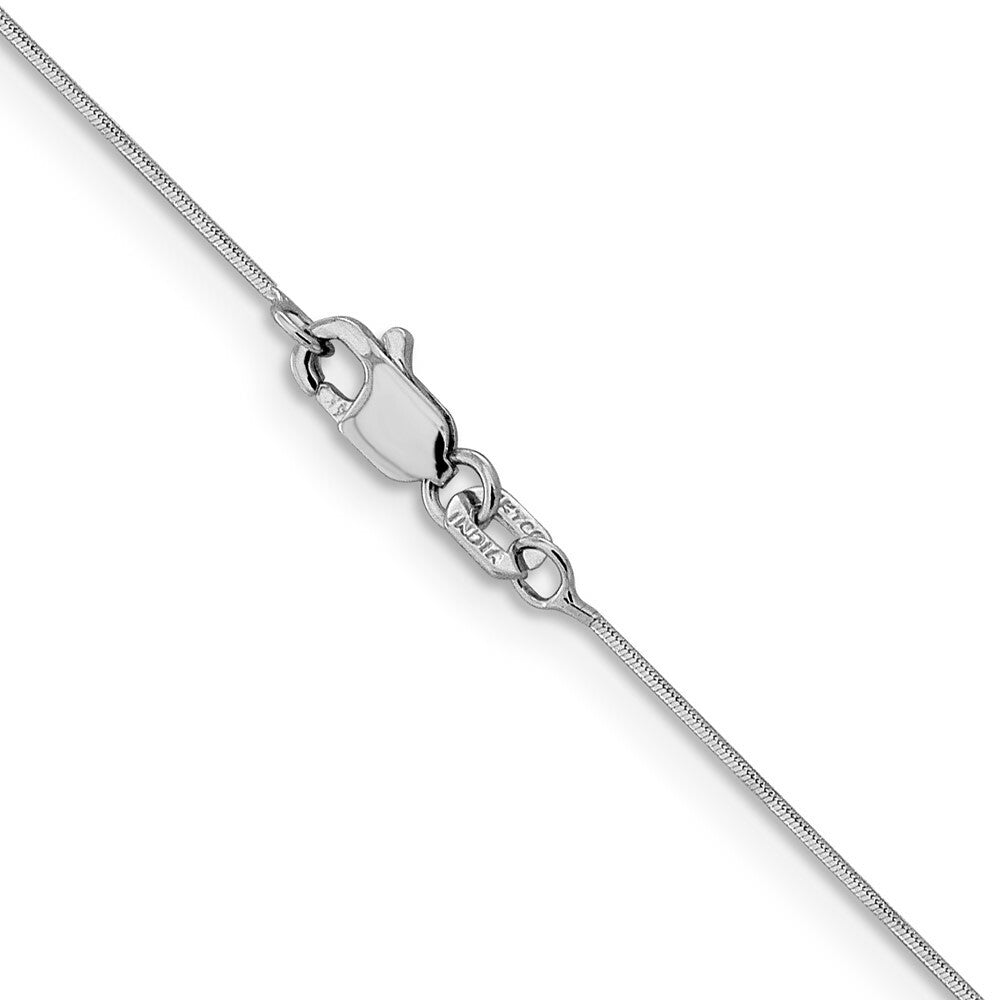 14K White Gold .70mm Octagonal Snake Chain Necklace  Length 16'' inches