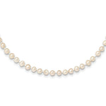 Load image into Gallery viewer, 14K Yellow Gold 4-5mm White Freshwater Cultured Near Round Pearl Necklace  length: 16 inches
