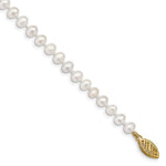 Load image into Gallery viewer, 7.5" Length Bracelet 14K 4-5mm White FW Cultured Near Round Pearl Bracelet
