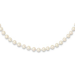 Load image into Gallery viewer, 14K Yellow Gold 5-6mm White Freshwater Cultured Near Round Pearl Necklace  length: 16 inches
