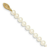 Load image into Gallery viewer, 14K Yellow Gold 6-7mm White Freshwater Cultured Near Round Pearl Necklace  length: 16 inches
