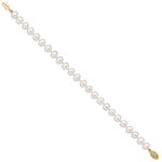 Load image into Gallery viewer, 7.5" Length Bracelet 14K 6-7mm White FW Cultured Near Round Pearl Bracelet

