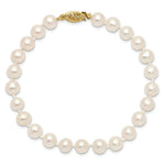 Load image into Gallery viewer, 7.5" Length Bracelet 14K 6-7mm White FW Cultured Near Round Pearl Bracelet
