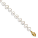 Load image into Gallery viewer, 7.5" Length Bracelet 14K 6-7mm White FW Cultured Near Round Pearl Bracelet
