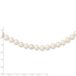 Load image into Gallery viewer, 14K Yellow Gold 7-8mm White Freshwater Cultured Near Round Pearl Necklace  length: 16 inches
