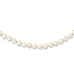 Load image into Gallery viewer, 14K Yellow Gold 7-8mm White Freshwater Cultured Near Round Pearl Necklace  length: 16 inches
