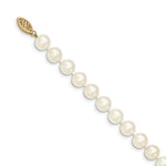 Load image into Gallery viewer, 14K Yellow Gold 8-9mm White Near Round Freshwater Cultured Pearl Necklace  length: 16 inches
