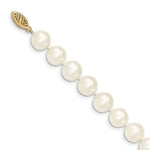 Load image into Gallery viewer, 14K Yellow Gold 9-10mm White Near Round Freshwater Cultured Pearl Necklace  length: 16 inches
