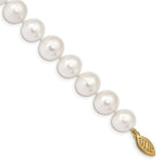 Load image into Gallery viewer, 14K Yellow Gold 10-11mm White Near Round Freshwater Cultured Pearl Bracelet  length: 7.5 inches
