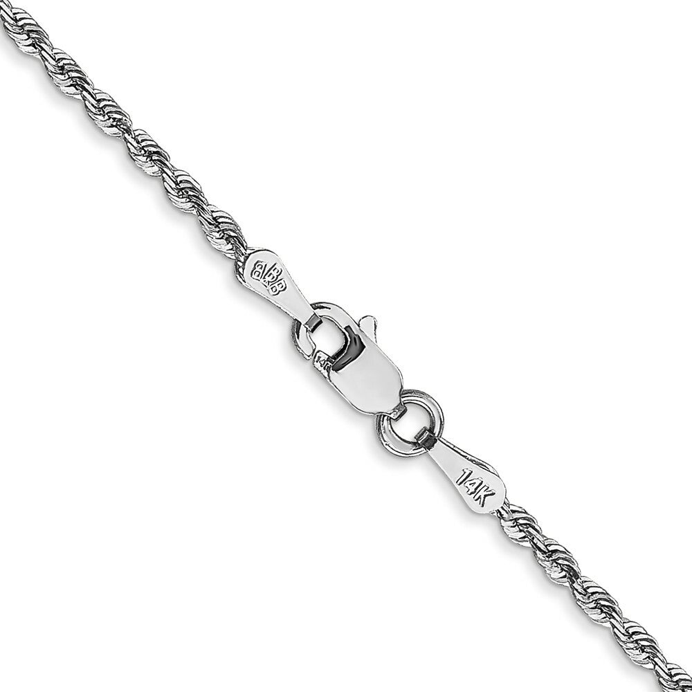 14k White Gold 1.85mm Diamond-cut Quadruple Rope Chain  length: 16 inches
