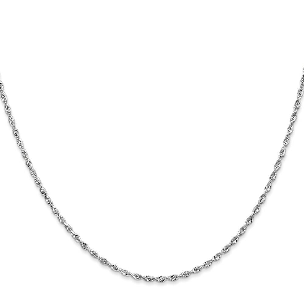 14k White Gold 1.85mm Diamond-cut Quadruple Rope Chain  length: 16 inches
