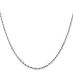 Load image into Gallery viewer, 14k White Gold 2mm Diamond-cut Quadruple Rope Chain  length: 16 inches
