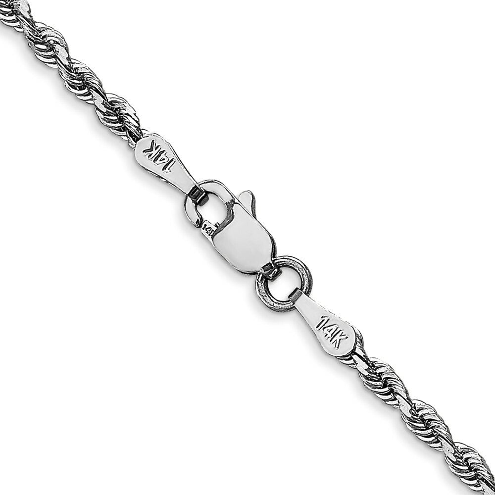 14k White Gold 2.25mm Diamond-cut Quadruple Rope Chain  length: 16 inches