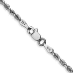 Load image into Gallery viewer, 14k White Gold 2.25mm Diamond-cut Quadruple Rope Chain  length: 16 inches
