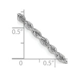 Load image into Gallery viewer, 14k White Gold 2.75mm Diamond-cut Quadruple Rope Chain  length: 18 inches
