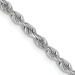 Load image into Gallery viewer, 14k White Gold 2.75mm Diamond-cut Quadruple Rope Chain  length: 18 inches
