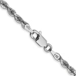Load image into Gallery viewer, 14k White Gold 3mm Diamond-cut Quadruple Rope Chain  length: 18 inches

