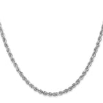 Load image into Gallery viewer, 14k White Gold 3.35mm Diamond-cut Quadruple Rope Chain  length: 18 inches
