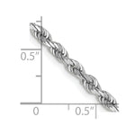Load image into Gallery viewer, 14k White Gold 3.35mm Diamond-cut Quadruple Rope Chain  length: 18 inches
