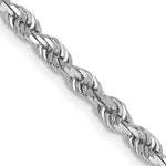 Load image into Gallery viewer, 14k White Gold 3.35mm Diamond-cut Quadruple Rope Chain  length: 18 inches
