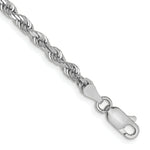 Load image into Gallery viewer, 14k White Gold 3.35mm Diamond-cut Quadruple Rope Chain Bracelet  length: 8 inches
