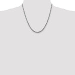 Load image into Gallery viewer, 14k White Gold 4mm Diamond-cut Quadruple Rope Chain  length: 20 inches
