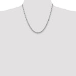 Load image into Gallery viewer, 14k White Gold 4.5mm Diamond-cut Quadruple Rope Chain  length: 20 inches
