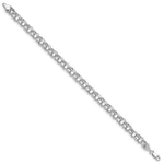 Load image into Gallery viewer, 7.25" Length Bracelet 14K White Gold Lite 5.5mm Double Link Charm Bracelet
