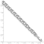 Load image into Gallery viewer, 8.25" Length Bracelet 14K White Gold Lite 5.5mm Double Link Charm Bracelet
