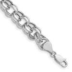 Load image into Gallery viewer, 7.25" Length Bracelet 14K White Gold Lite 8mm Double Link Charm Bracele

