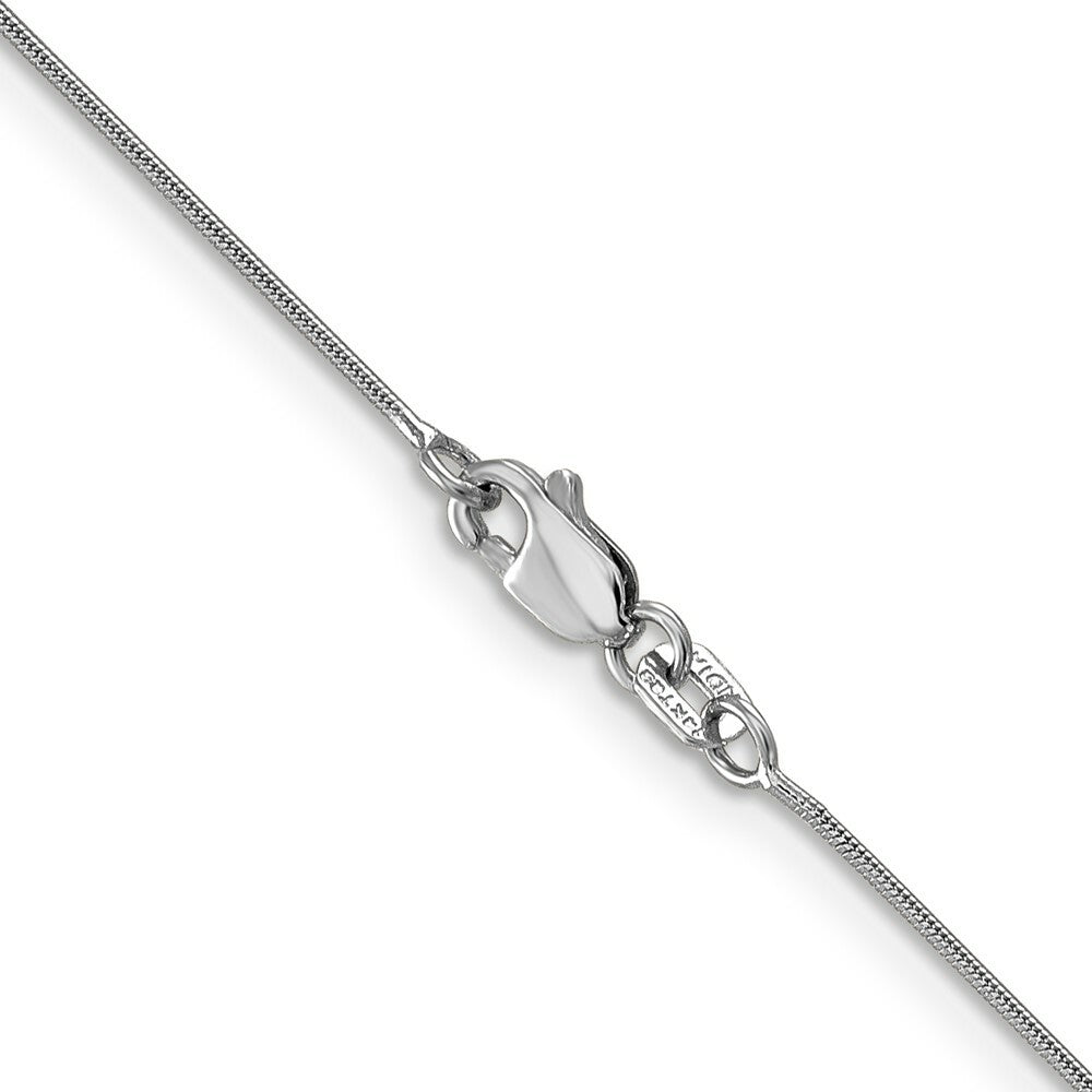 14K White Gold .80mm Round Snake Chain Necklace  Length 14'' inches
