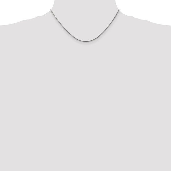 14K White Gold 1.6mm Round Snake Chain Necklace  Length 16'' inches
