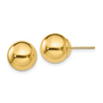 Load image into Gallery viewer, 14K Yellow Gold Polished 10mm Ball Post Earrings
