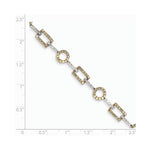 Load image into Gallery viewer, 7" Length Bracelet 14K White Gold White &amp; Champagne Diamond Bracelet 2.5-Carat tw
