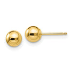Load image into Gallery viewer, 14K Yellow Gold Polished 5mm Ball Post Push-on-Back Stud Classic Earrings
