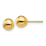 Load image into Gallery viewer, 14K Yellow Gold Polished 6mm Ball Post Earrings
