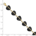 Load image into Gallery viewer, 7" Length Bracelet 14K Yellow Gold Black Onyx Bracelet
