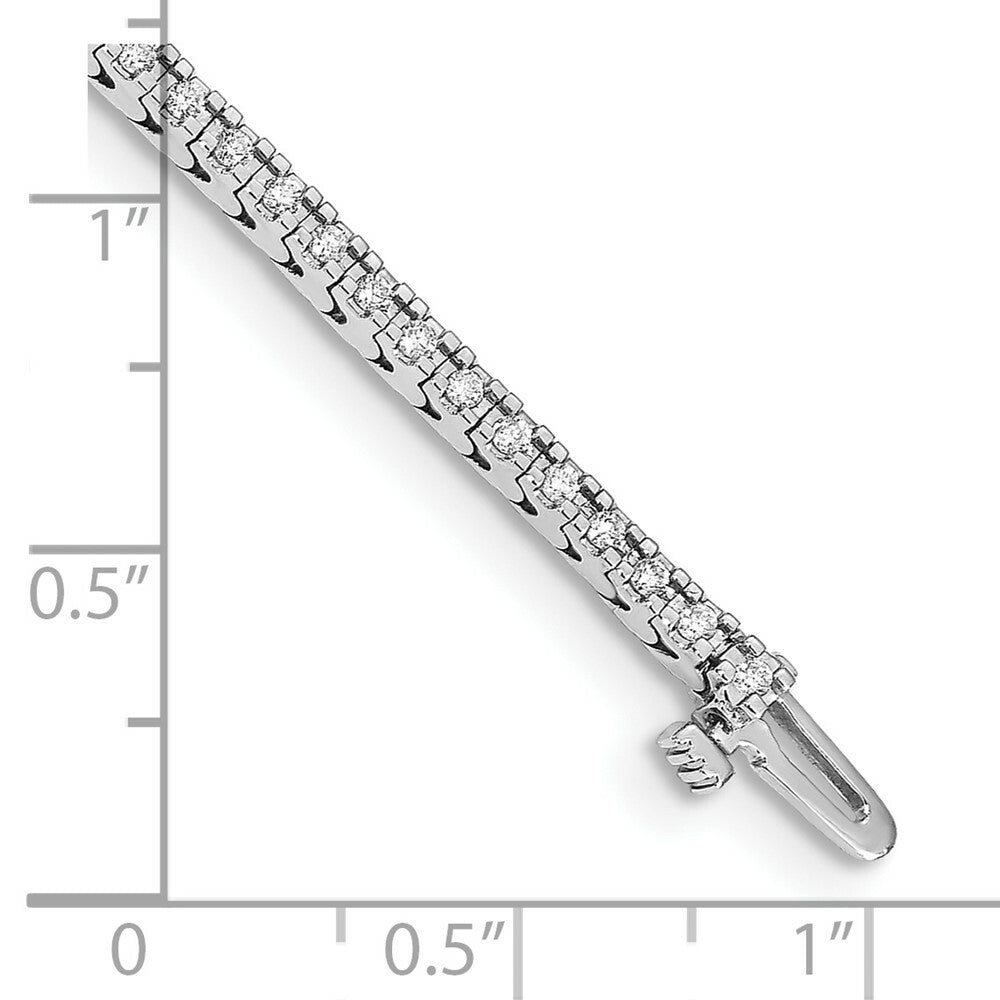7" Length Bracelet 14K White Gold Diamond Tennis Bracelet 0.888-Carat tw