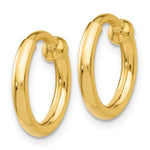 Load image into Gallery viewer, 14K Yellow Gold Non-Pierced Hoop Earrings  2mm width
