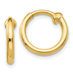 Load image into Gallery viewer, 14K Yellow Gold Non-Pierced Hoop Earrings  2mm width
